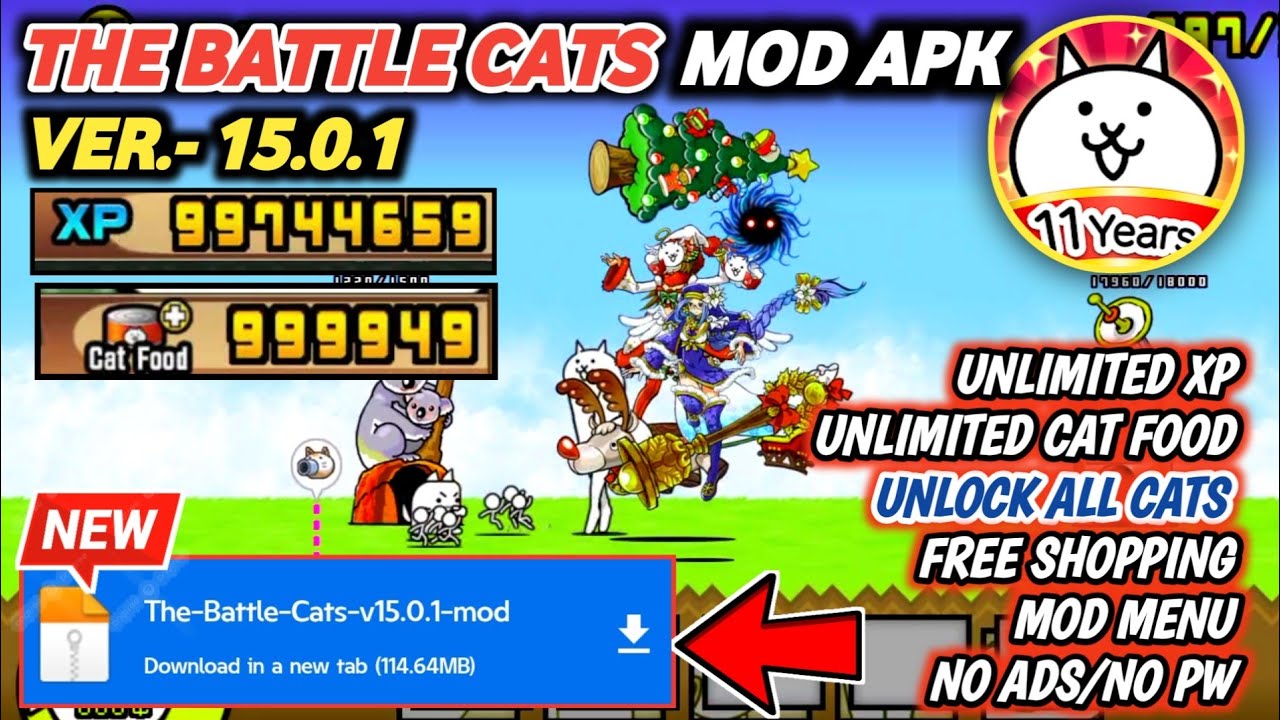 The Battle Cats Mod Apk | Unlock All Cats | Unlimited XP and Cat Food | New Update 2025 