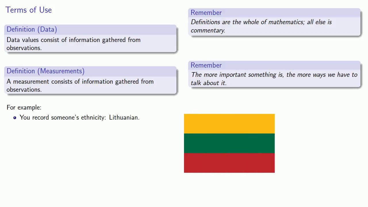 Terms of Statistics