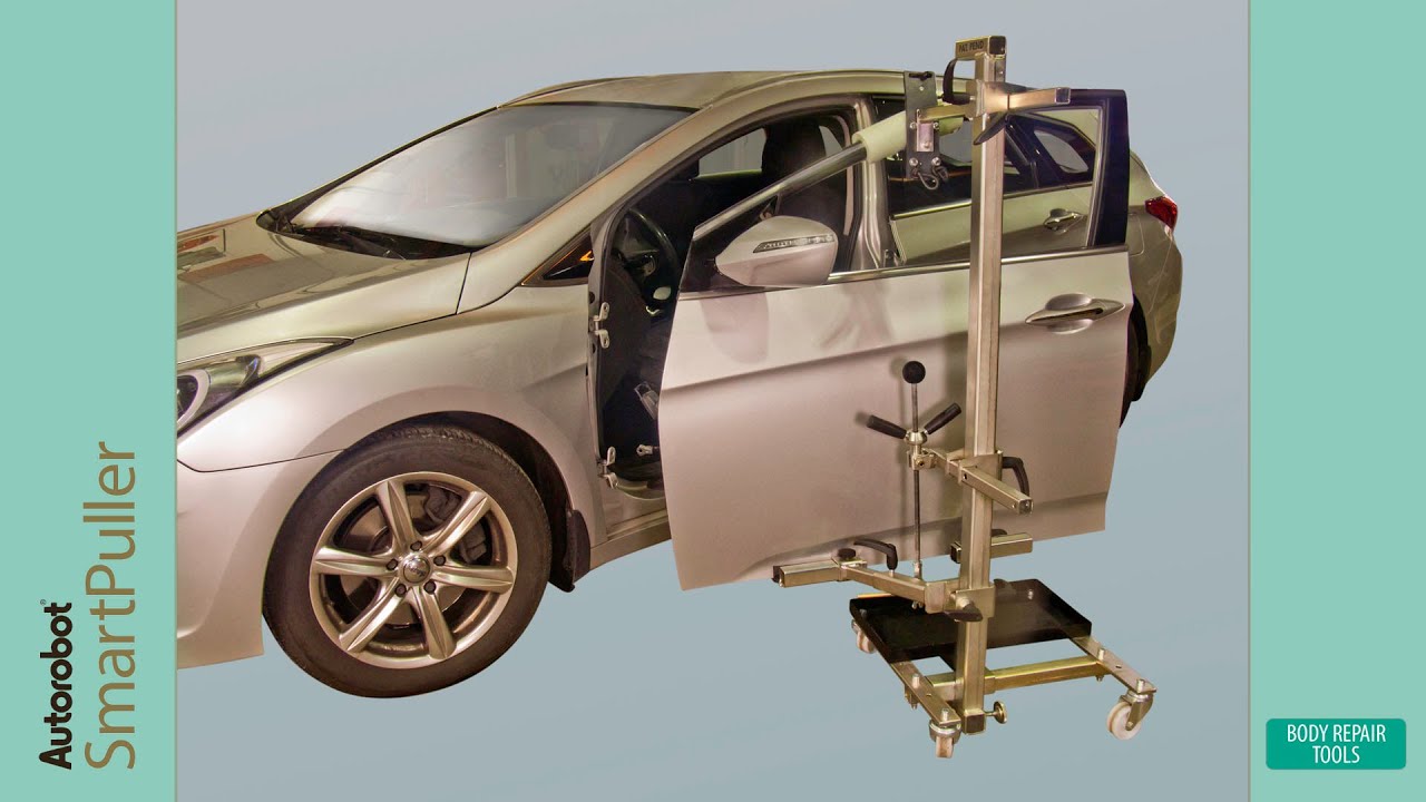 Dent pulling of vehicle doors - Dent repair processes by Autorobot® SmartPuller