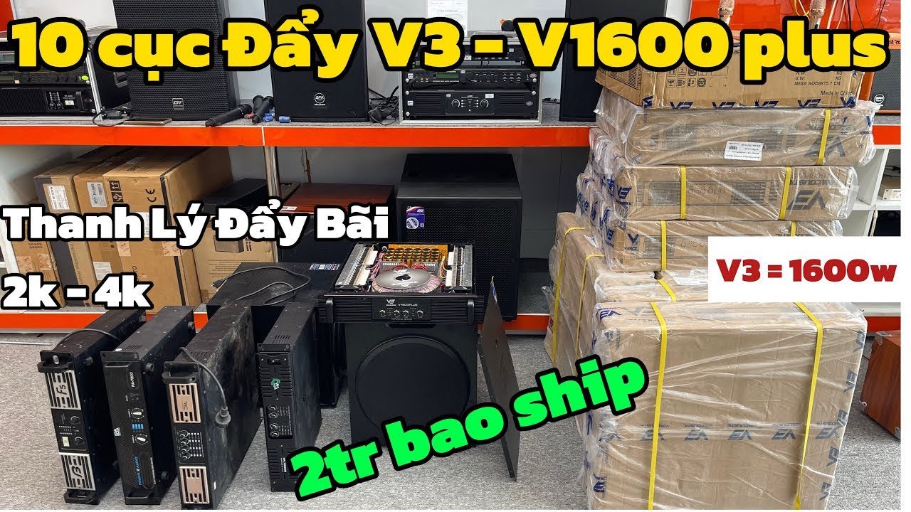 Thanh Lý Đẩy Tháo Phòng 4k , 2k giá rẻ , V3 1600 của Ytaly nhập khẩu 1600w/1ch giá từ 3tr