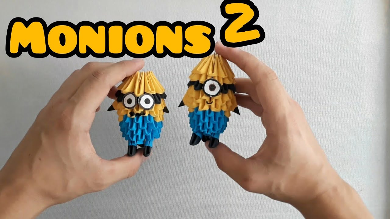 3D Origami multfilm qahramoni MINION yasash