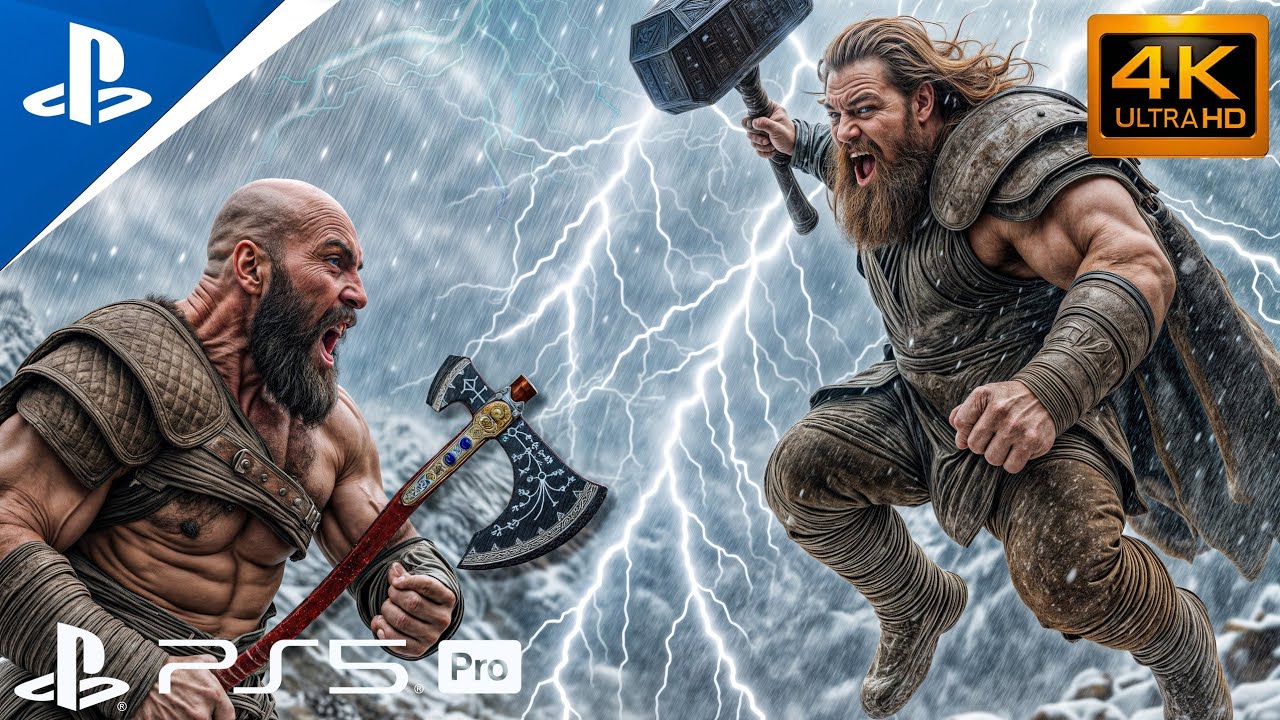 God of War 5 Ragnarok | THOR Vs KRATOS Epic Boss Fight PS5 PRO (4K 60FPS) Full Scene