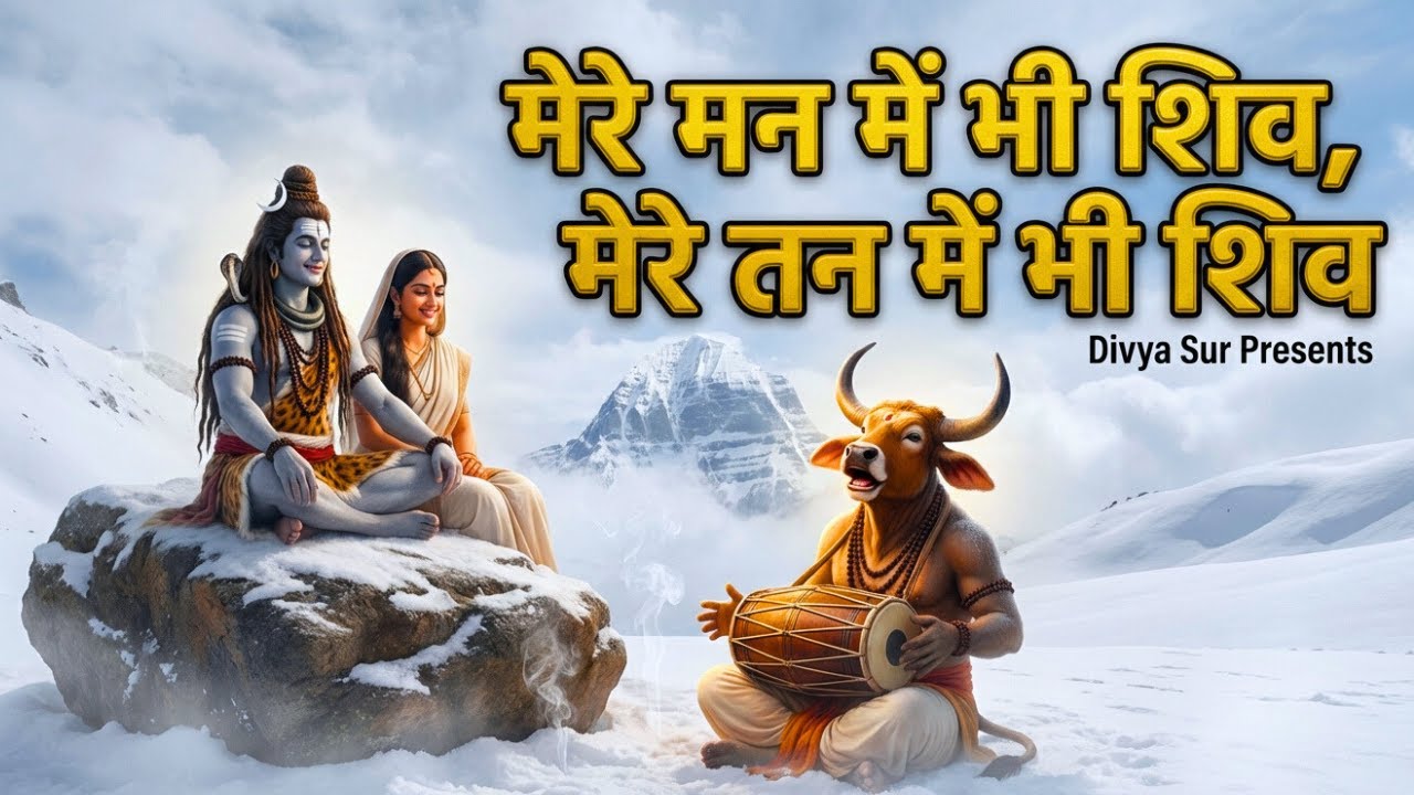 मेरे मन में भी शिव, मेरे तन में भी शिव | Full Shiv Bhajan | Lyrical Shivratri ❤️ #meretanmebhishiv