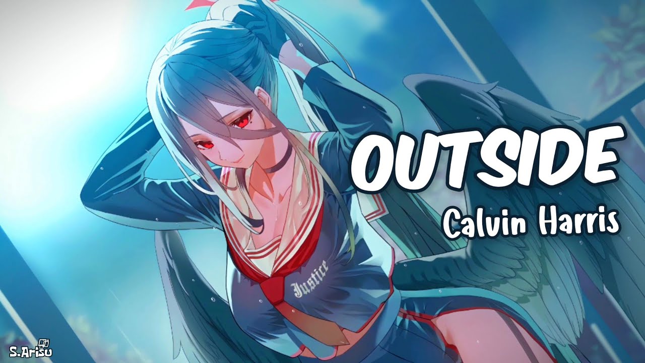 Outside - Calvin Harris [ Lyrics // Speed Up ]Hasumi - Blue Archive Live2D