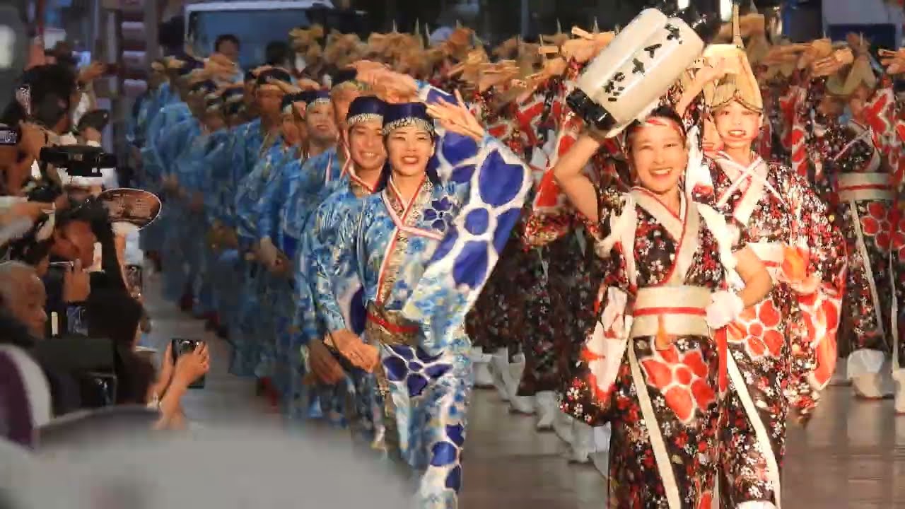 4K　十人十彩　高知よさこい祭り2025　全国大会 　帯屋町演舞場