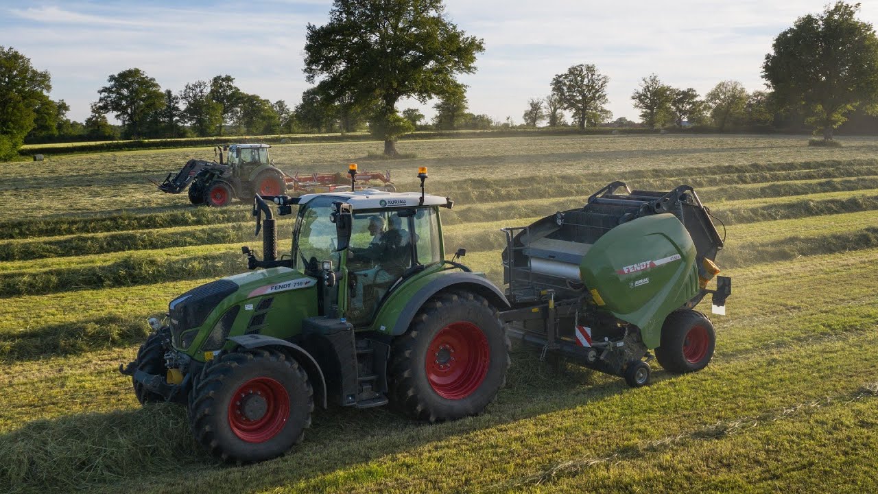New FENDT 716 & 512 et Presse Fendt 4060 V | ENRUBANNAGE 2019