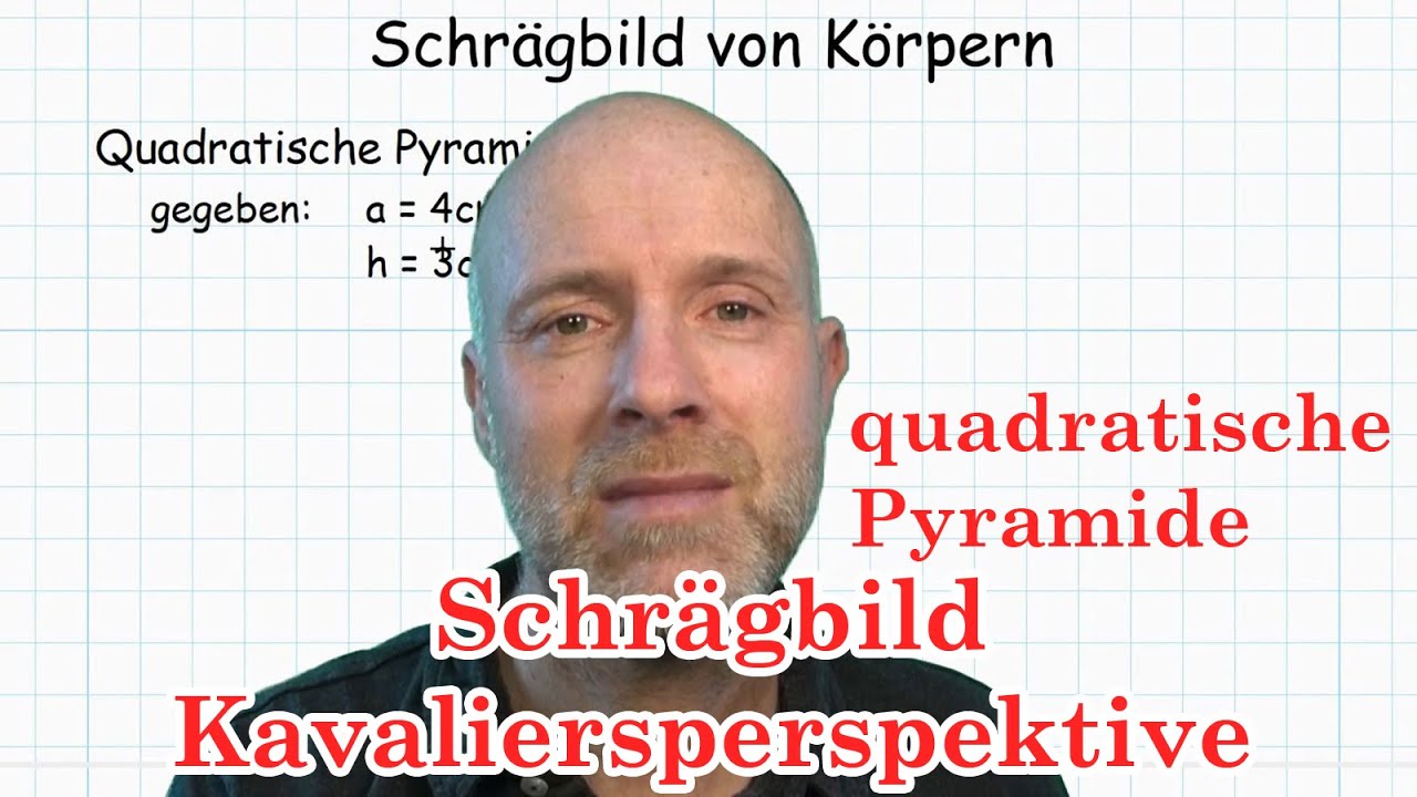 Schrägbild einer quadratischen Pyramide