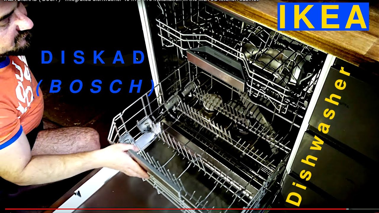 IKEA DISKAD ( BOSCH ) - Integrated dishwasher 404.754.16  installation in the METOD kitchen cabinet.