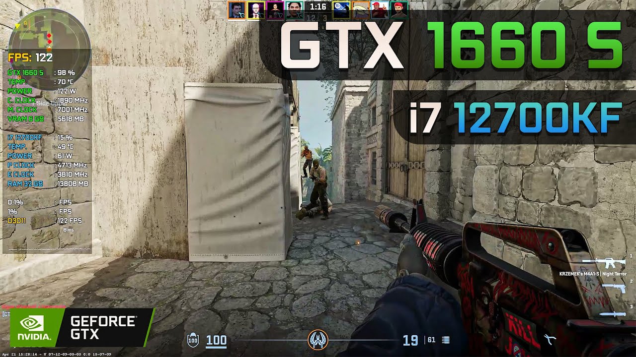 Counter-Strike 2 | GTX 1660 Super + i7 12700KF | 1080p