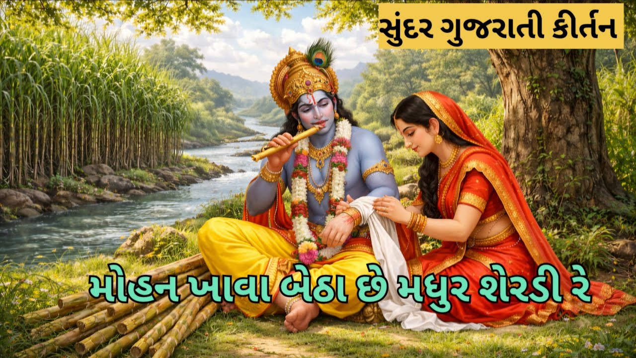 મોહન ખાવા બેઠા છે મધુર શેરડી રે || Mohan khava betha chhe madhur sherdi re || #kirtan #bhajan 