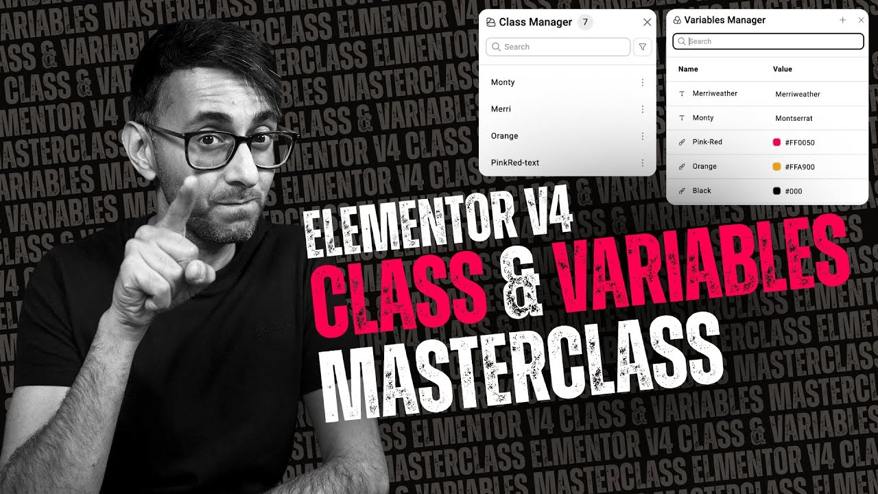 Мастер-класс — Классы и переменные — Учебник по Elementor V4 — WordPress