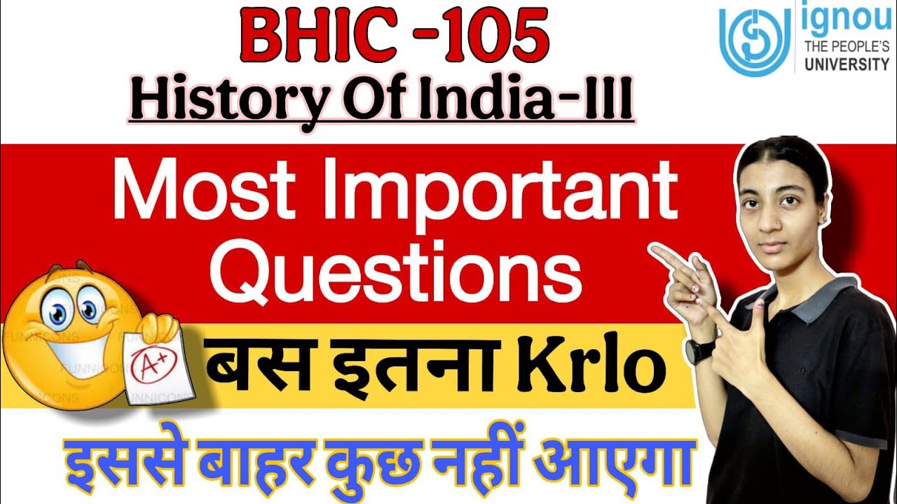 BHIC -105| Most Important Topics| June 2025| Exam| Ignou classes by Nisha| IGNOU