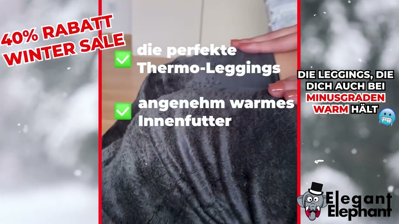 Die flauschige Pl&uuml;sch-Leggings von Elegant Elephant