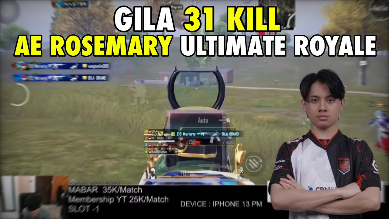 GILA 31 KILL ☠️ AE ROSEMARY ULTIMATE ROYALE 😱 SMB BERDARAH | PUBG MOBILE