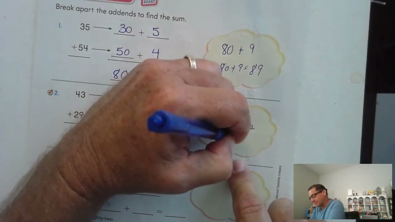 2nd Grade GO Math Lesson 4.3 Break Apart Addends as Tens and Ones pages 181-184