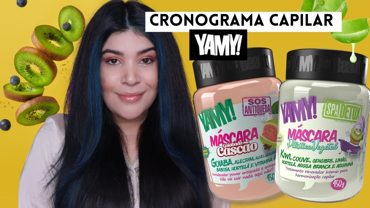 🤩CRONOGRAMA CAPILAR SOMENTE M&Aacute;SCARAS COM YAMY! [Low Poo e Vegano]
