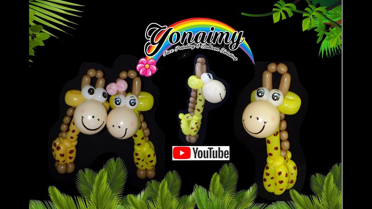 COMO HACER UNA JIRAFA CON GLOBOS .- HOW TO MAKE A GIRAFFE ( BALLOON TWISTING ).