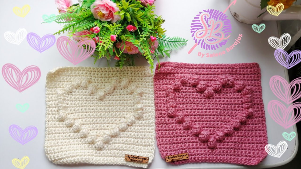 Granny Corazón a Crochet ❤️💙 | Ideal para Colcha de Bebé 👶✨ Paso a Paso