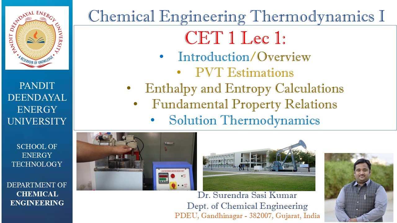 CET1 Lec1: Обзор концепций термодинамики химической инженерии