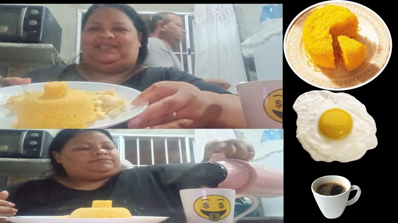 Voltei meus amigos 😉 vamos tomar aquele café reforçado café ☕ cuscuz e ovos 🙌👏👏