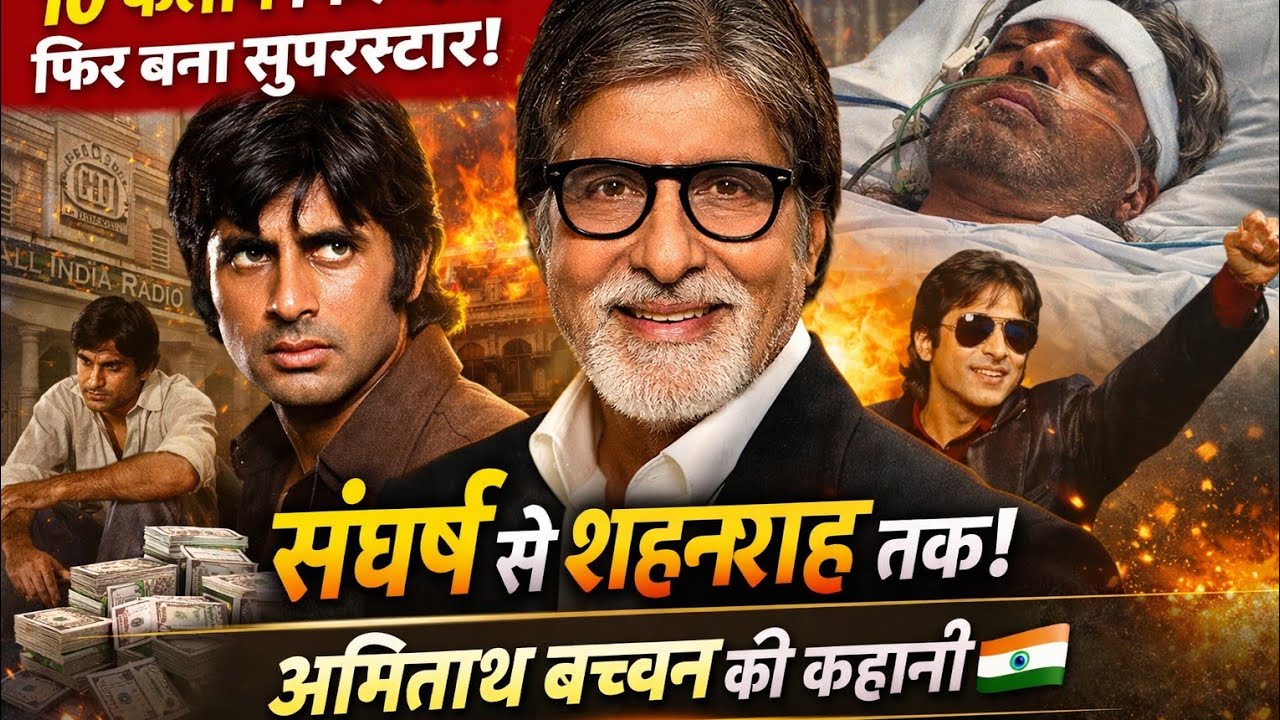 “10 फ्लॉप फिल्मों से बना बॉलीवुड का शहंशाह | अमिताभ बच्चन की पूरी कहानी”#LifeStory#inspiration 