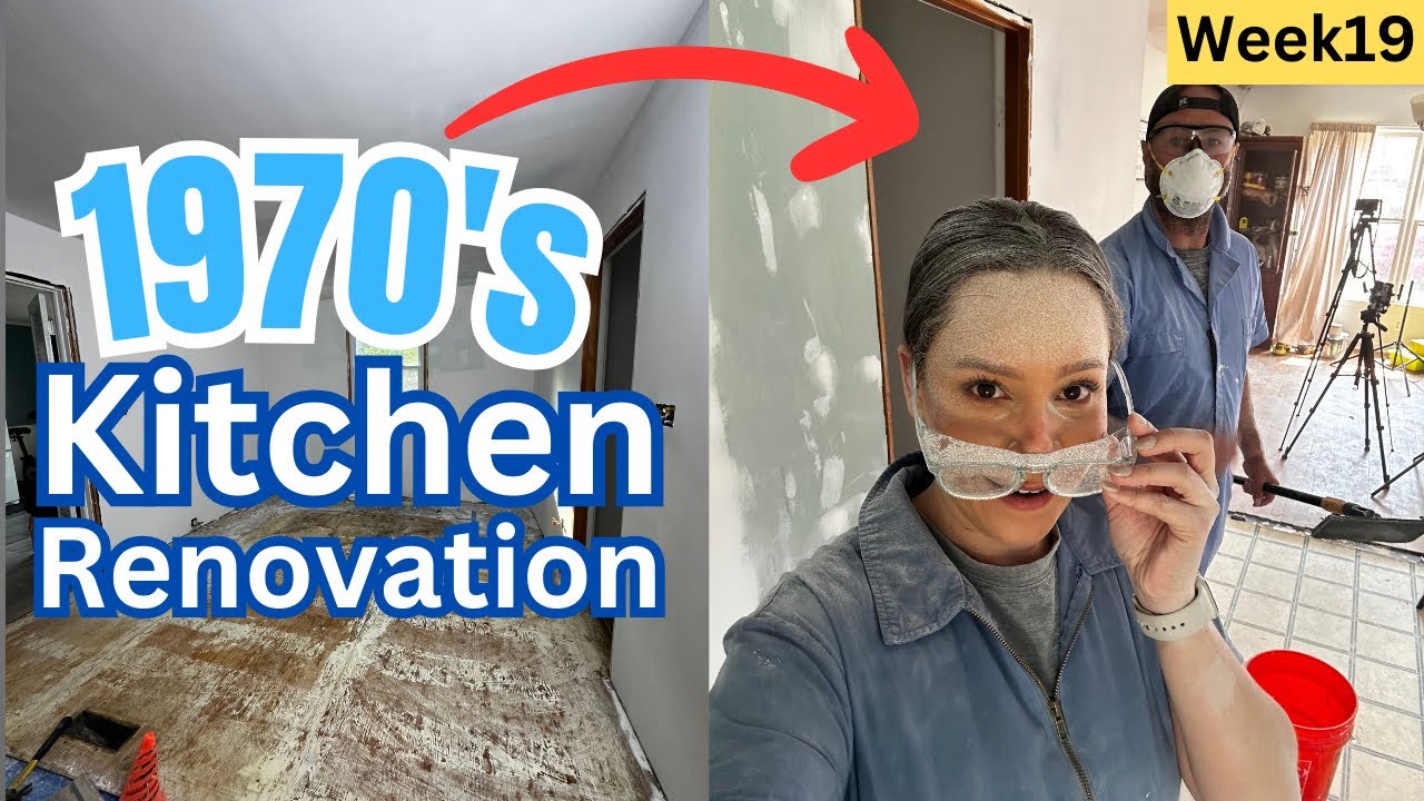 Week 19: Renovating our original 1970s Kitchen! | Lots of progress DONE | Drywall, appliances, paint