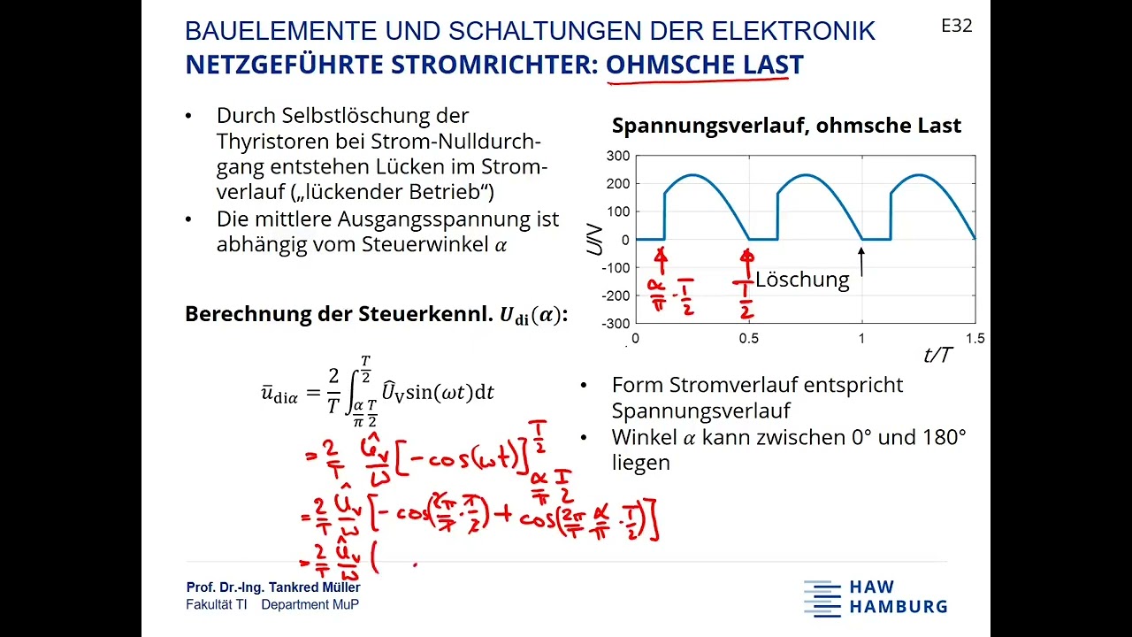V29 Elektronik, Thyristor, MOSFET und Schaltungen (Folien E30 bis EÜ6)