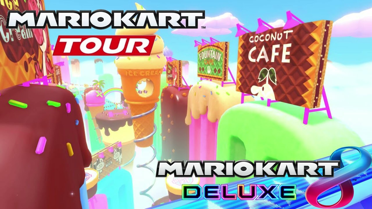 Tour Sky-High Sundae Mashup EXTENDED Mario Kart 8 Booster Course Pass