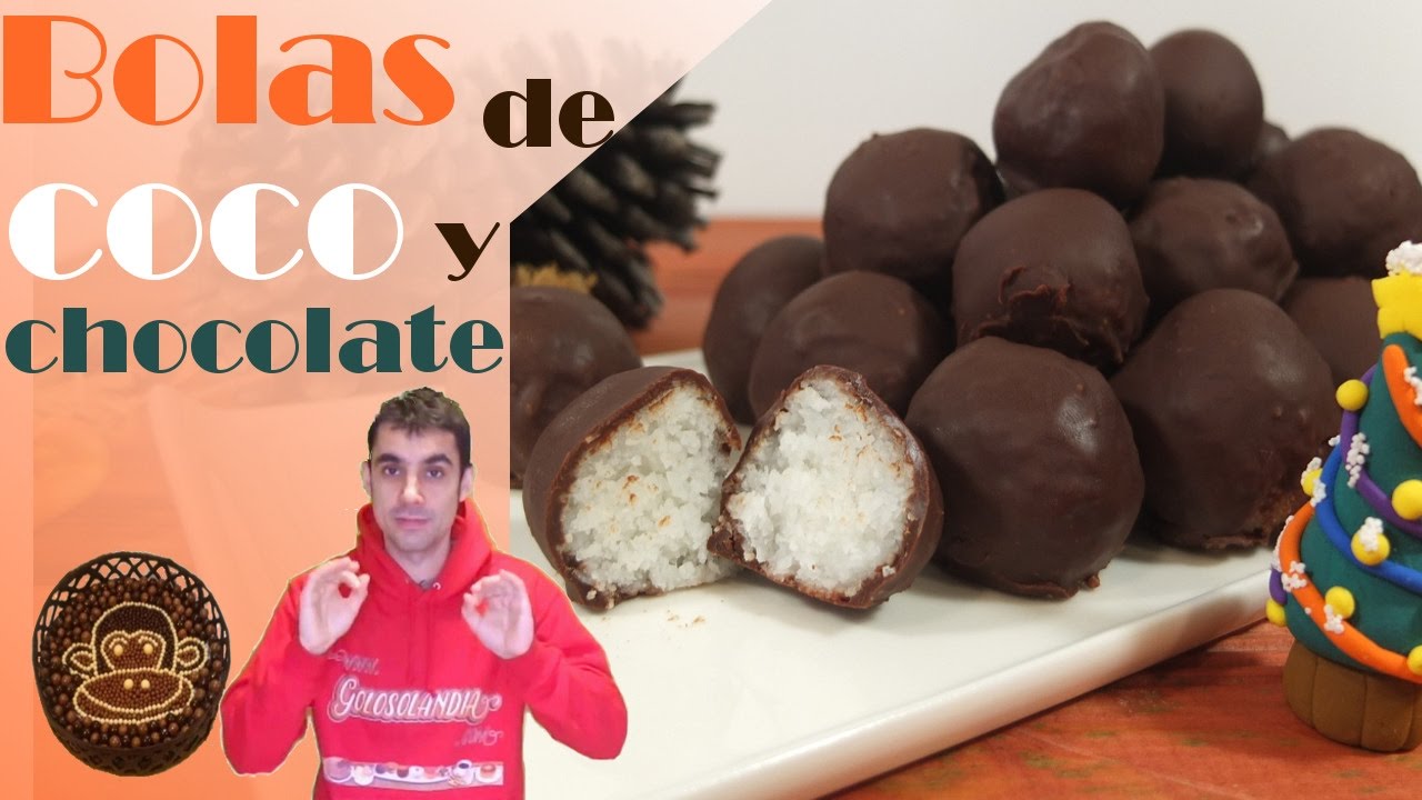 BOLAS de COCO y CHOCOLATE😍🍫😋. Dulce de navidad. Receta # 223