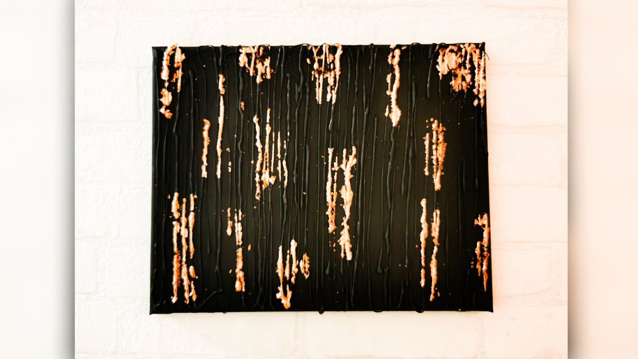 DIY Wanddeko (Keilrahmen) mit Goldfolie gestalten - DIY wall painting with gold leaf
