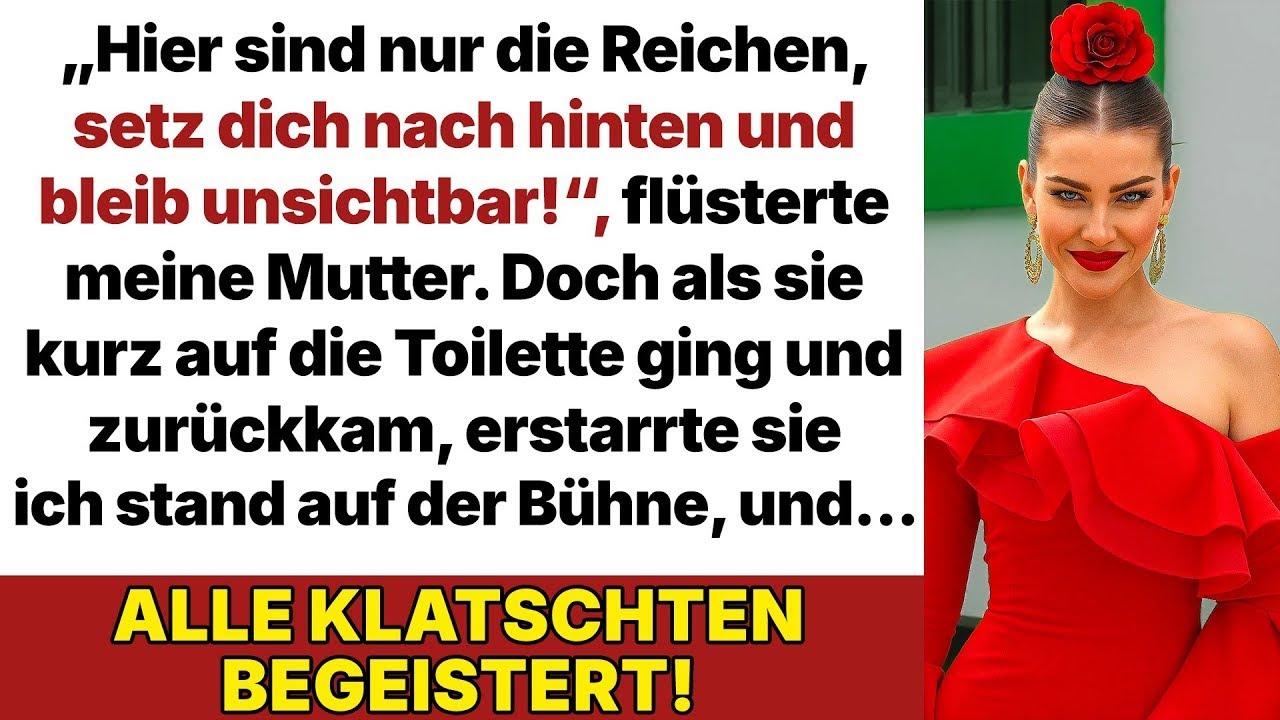 „Setz dich nach hinten und benimm dich!“, sagte meine Mutter – bis sie mich auf der Bühne sah!