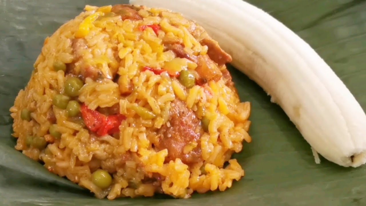 Arroz con cerdo apastelado al estilo costeño