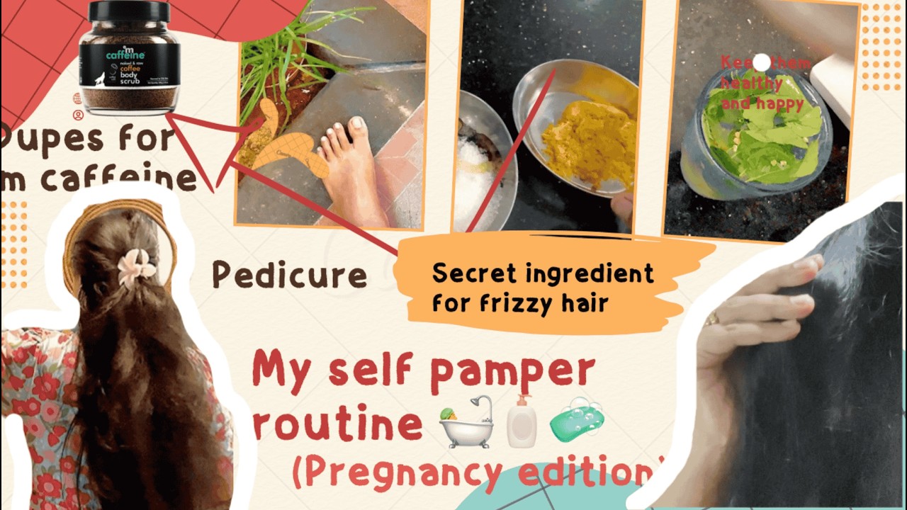 Post pregnancy self care Routine 🤱🏻| Hair Care, Pedicure & Frizzy Hair Secret