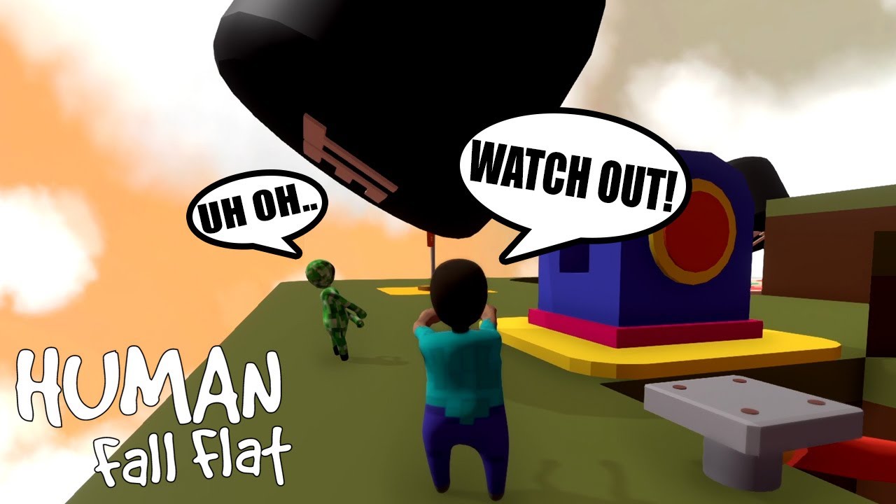 MINECRAFT STEVE AND CREEPER IN MARIO 3D WORLD in HUMAN FALL FLAT
