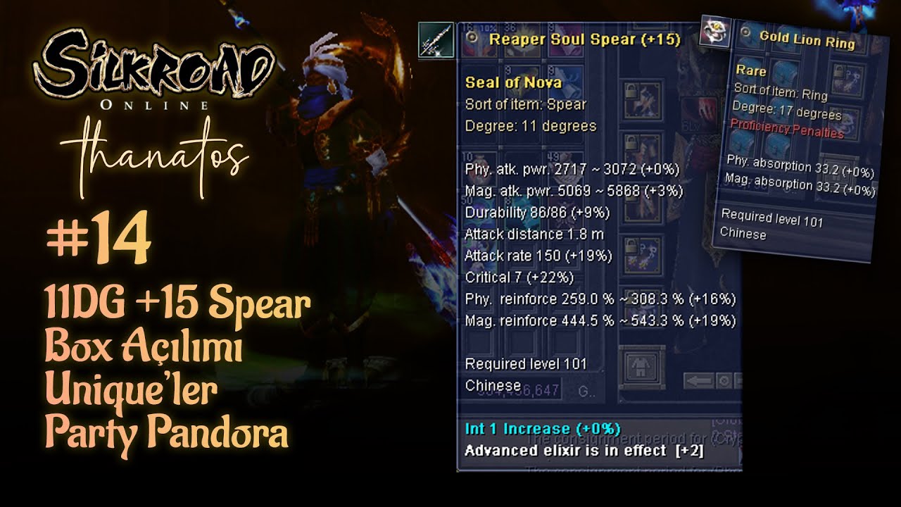 Tekrar +15 Spear! Ama bu sefer 11DG! / iSro Thanatos #14 / Silkroad Online