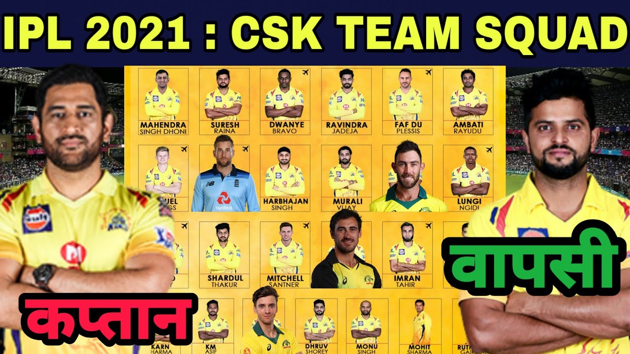 IPL 2021 Chennai Super Kings Full Squad | CSK Final Squad 2021 | CSK Players list IPL 2021#CSK