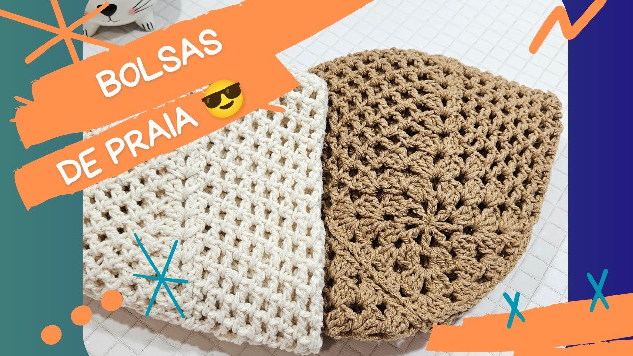Bolsa de praia em crochê / Técnicas para vender pronta entrega de crochê na Shopee #croche #crochê