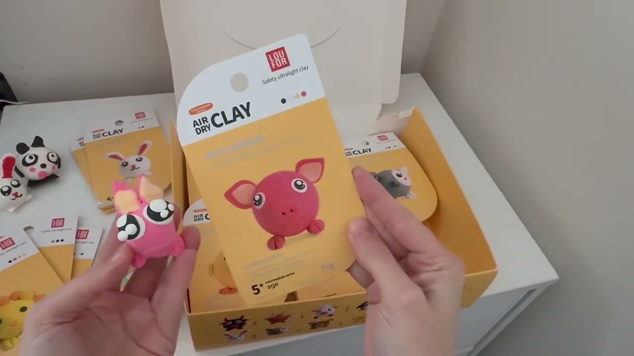 Air Dry Clay Kit for Kids Review | 12 Animal Ultra Light Modeling Clay Craft Set