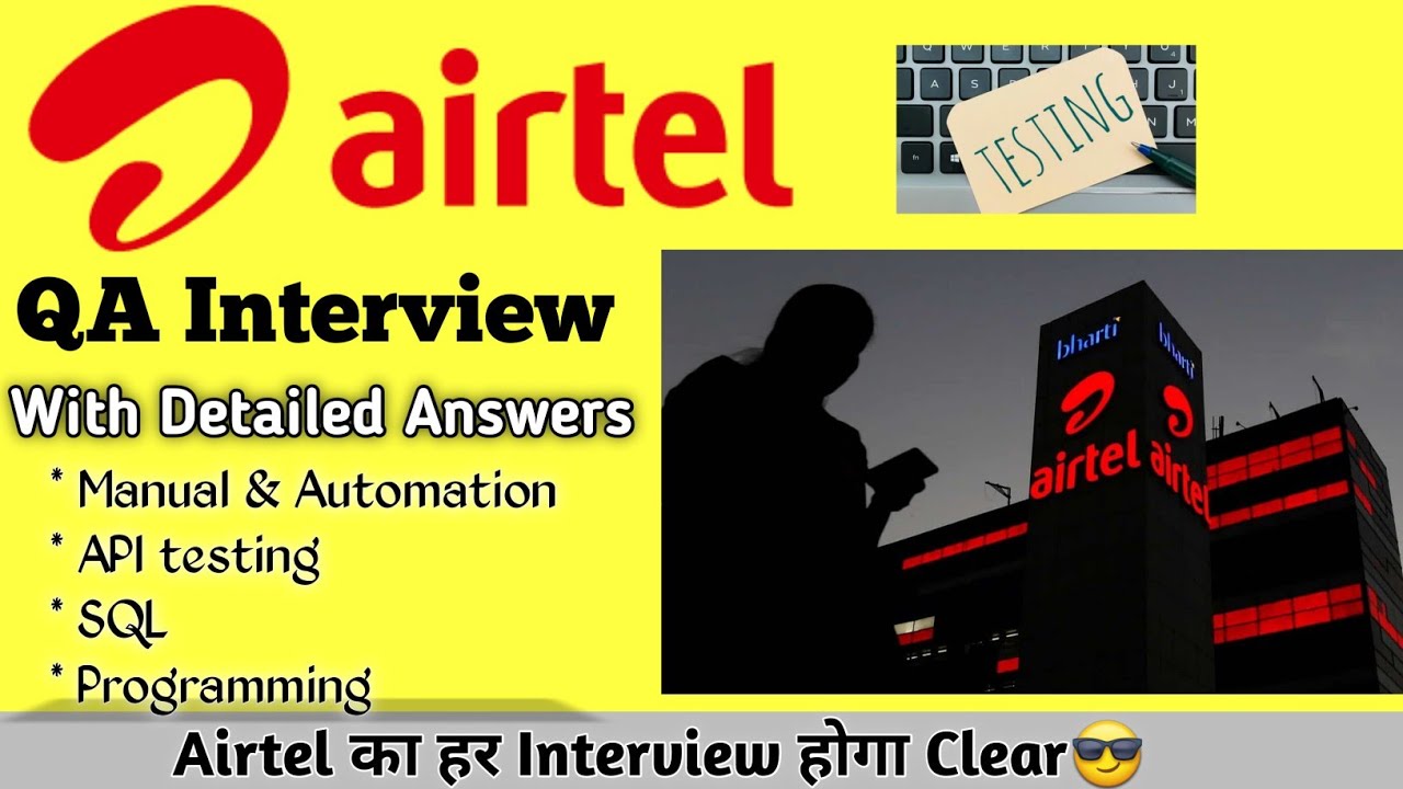 Airtel testing interview questions and Answers | Airtel Manual & Automation | #Airtel🤟