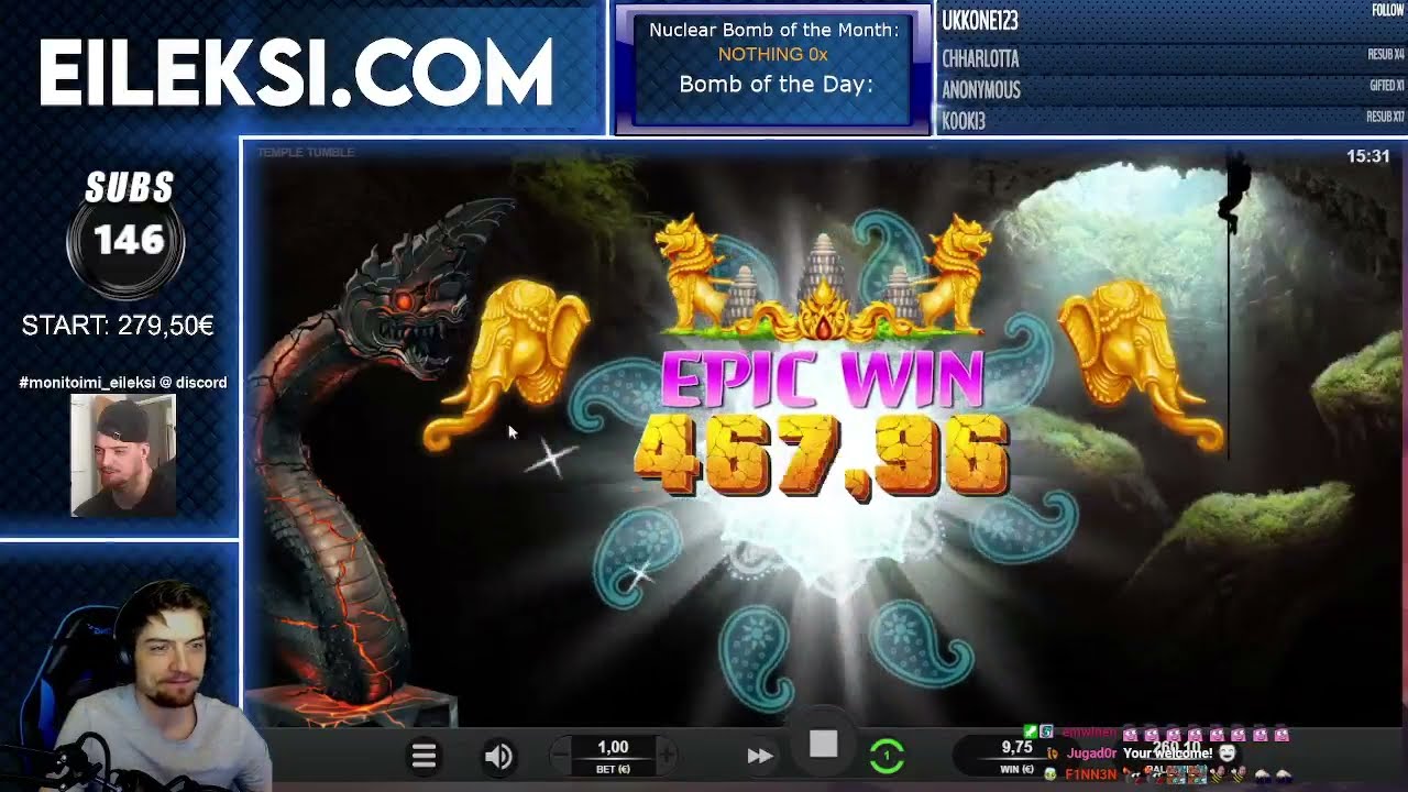CUTE WIN on TEMPLE TUMBLE | (Relax Gaming)