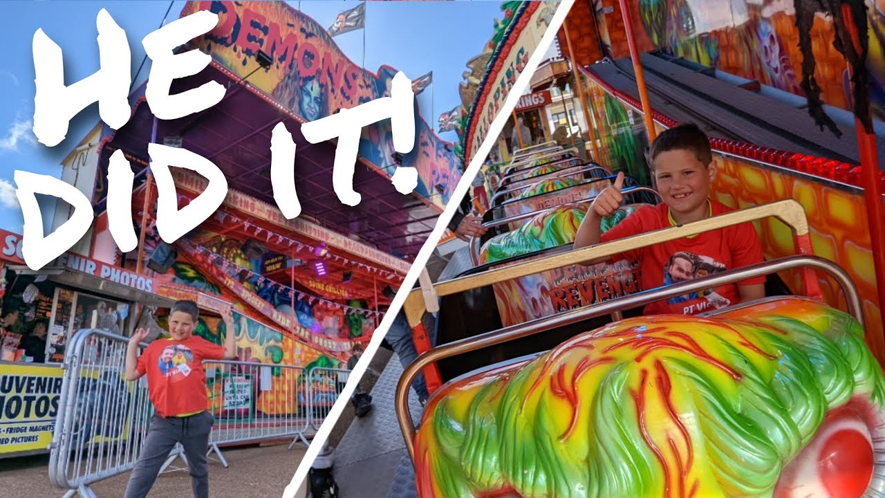 Theo did the GHOST TRAIN! Rainbow Park Hunstanton 2022