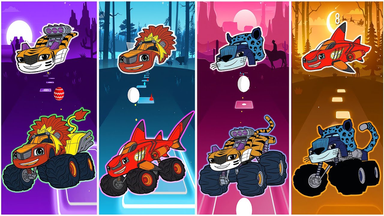 Blaze’s Animal Transform Challenge! 🐅🦈🐆 Which Monster Machine Will Win the Race?