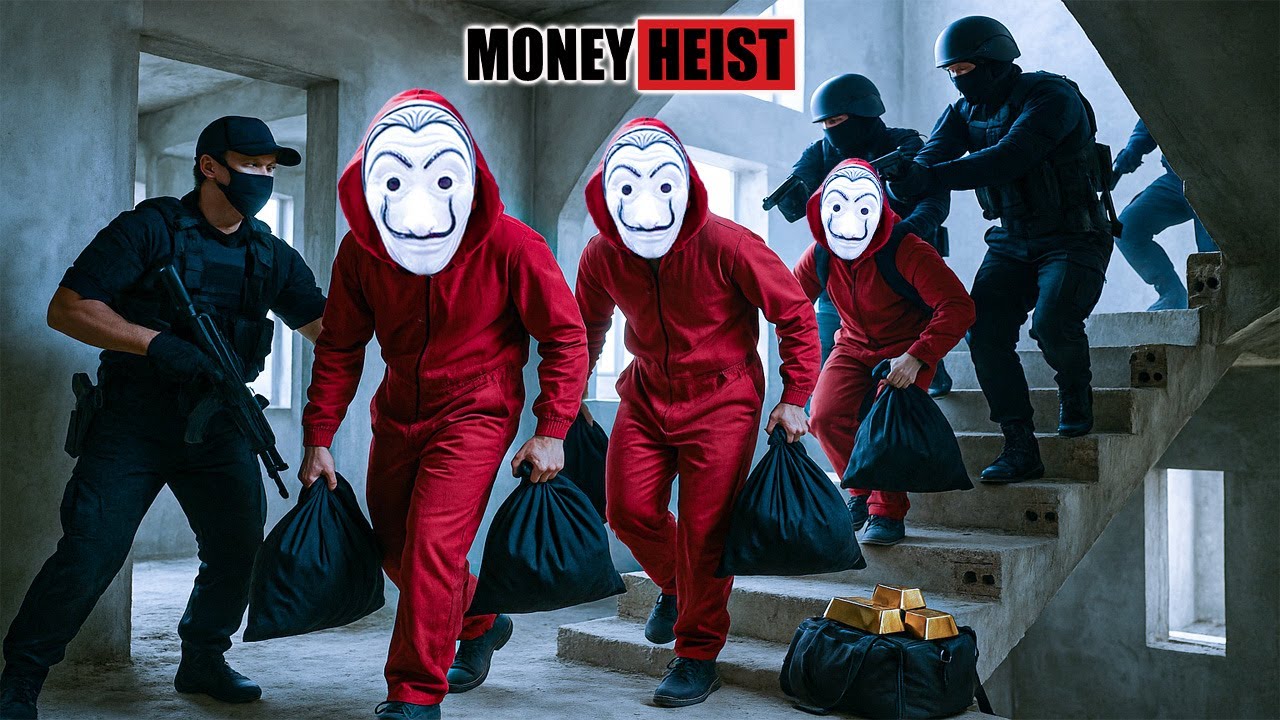 PARKOUR VS MONEY HEIST: Doctor and Thieves Break Into Police Vault for Gold | Epic POV