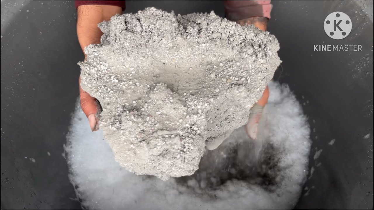 ASMR|| gritty sand cement water crumbling #satisfying