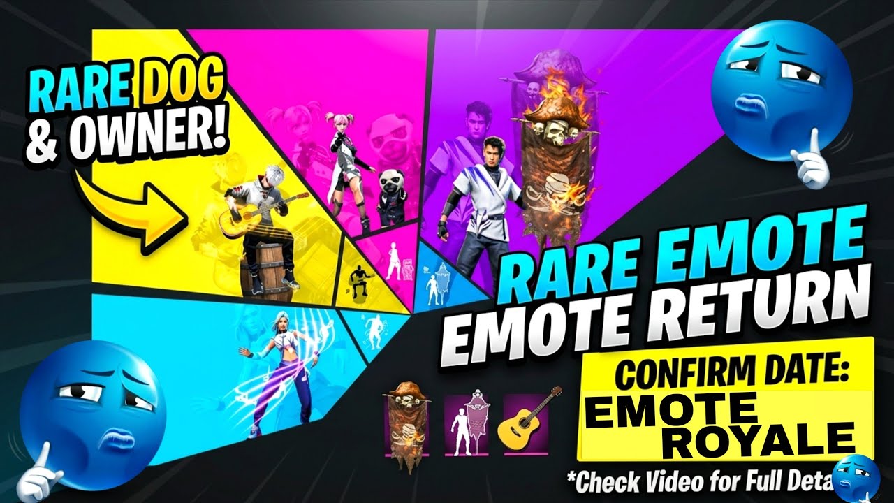 EMOTE ROYALE| RARE EMOTE RETURN FLAG EMOTE RETURN NEW EVENT UPCOMING| NEW EVENT FREE FIRE EVENT FF