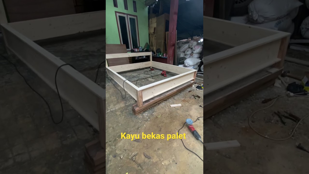 Dipan kayu bekas palet#short
