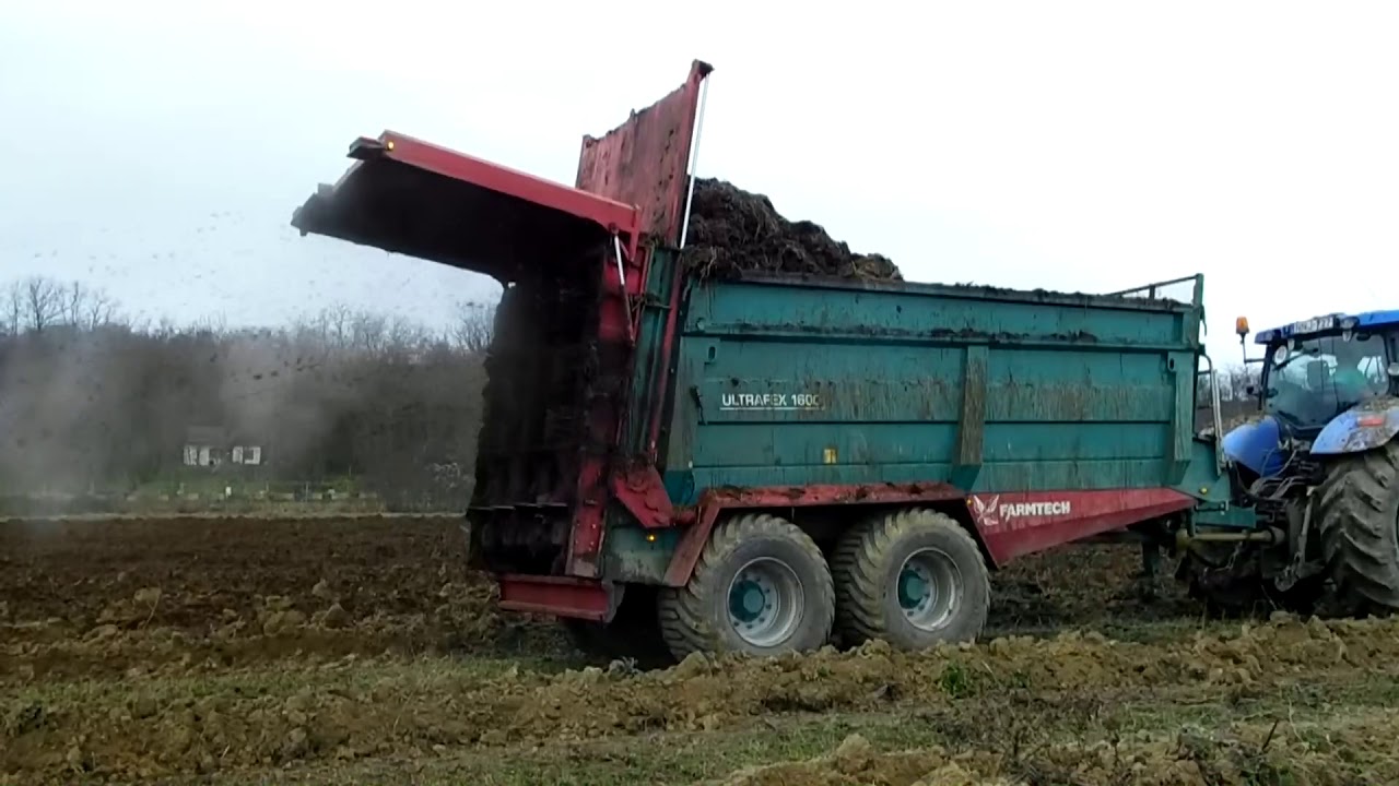 [2019] Trágyaszórás - New Holland T7.250+Farmtech Ultrafex 1600