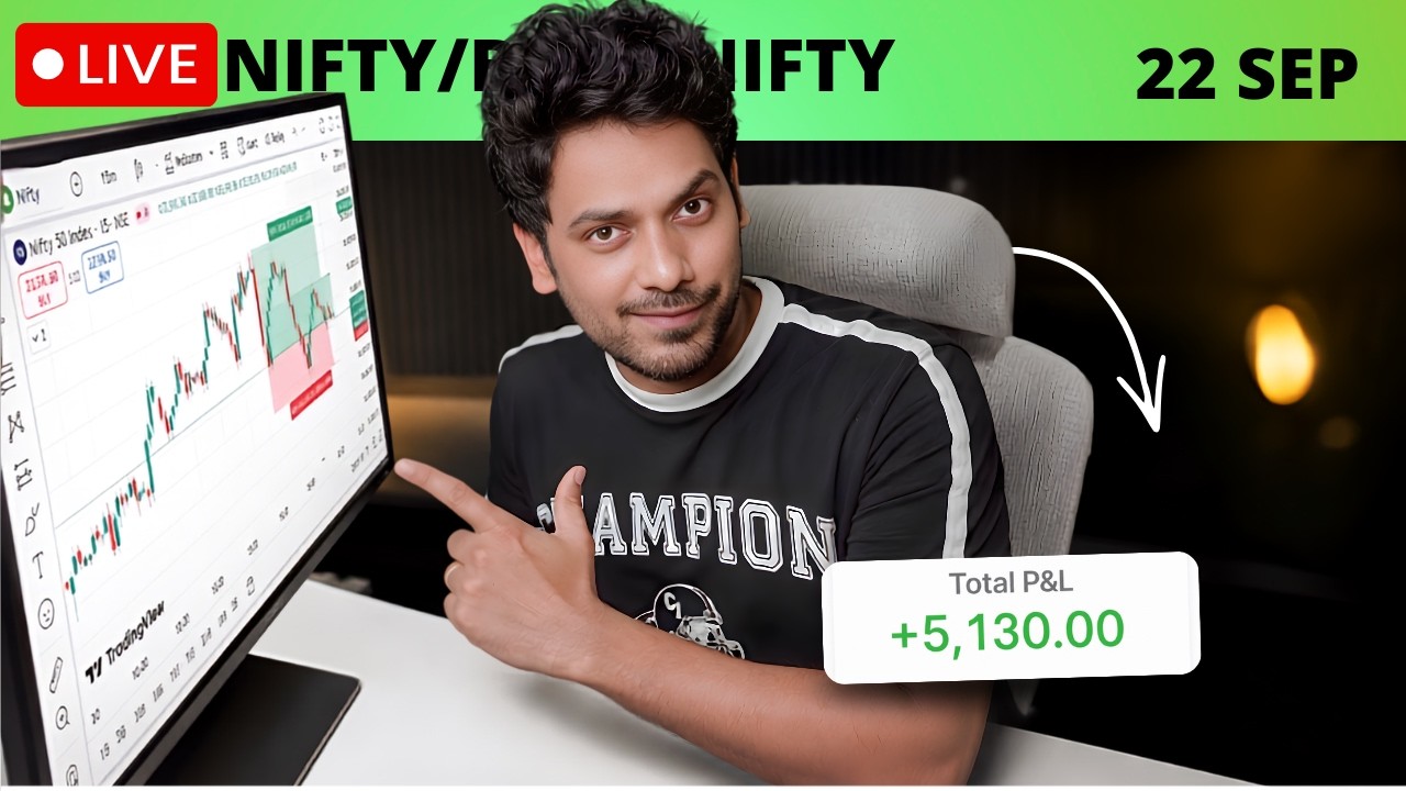 Nifty /Banknifty Live | Price Action  | Option Trading | TradingWithShakti 22th September