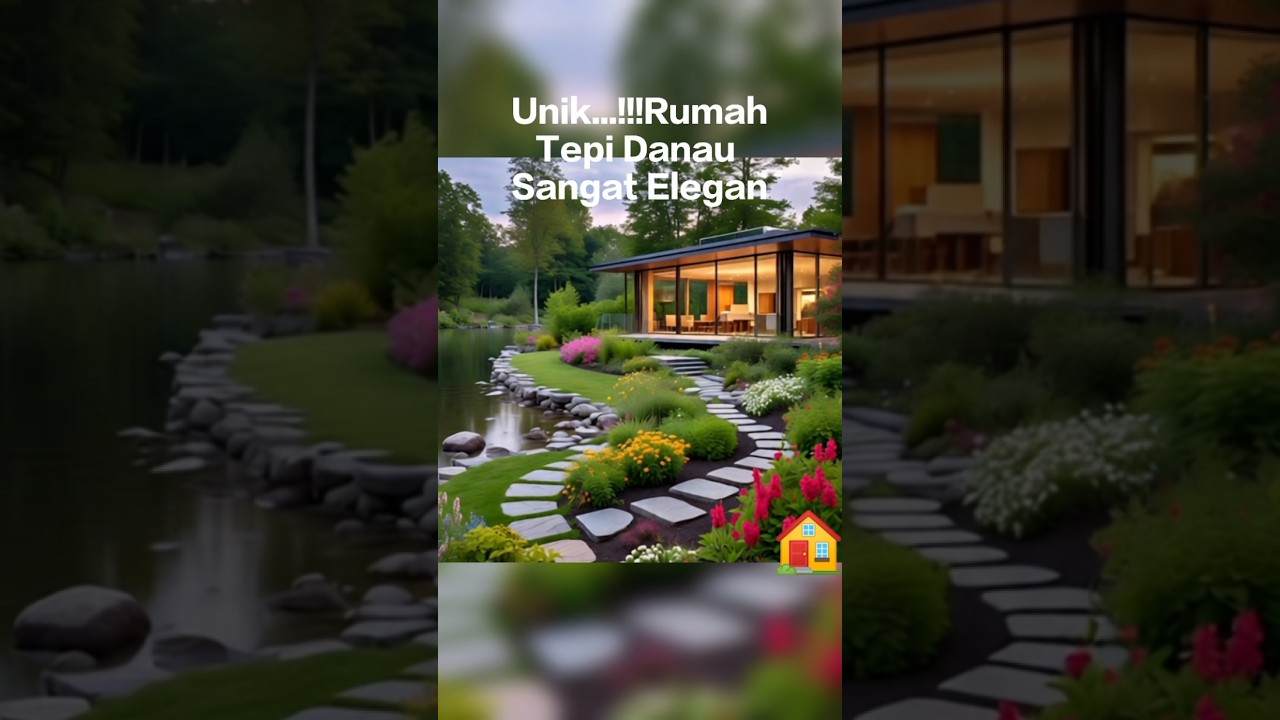 Unik...!!Rumah Tepi Danau yang Elegan#rumahmodern #short#rumahidaman