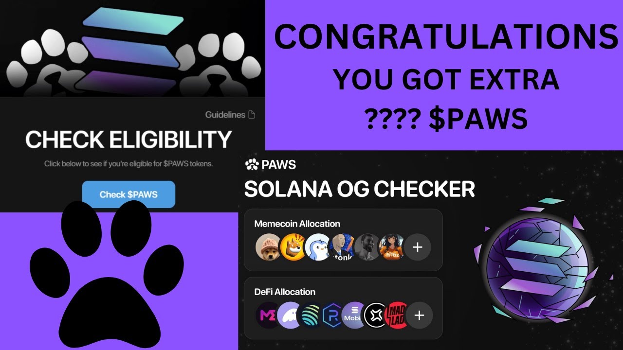 Paws Solana OG Checker | Paws Bonus Airdrop claim | Paws new update today